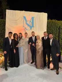 عمرو الليثي يعلن خطوبة ابنه على ملك أحمد زاهر