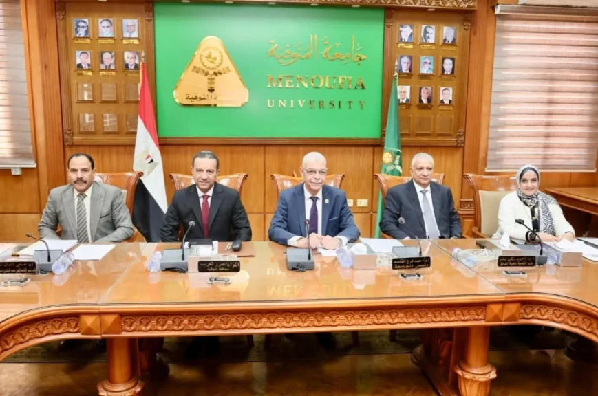 محافظ المنوفية يشهد اجتماع مجلس جامعة المنوفية