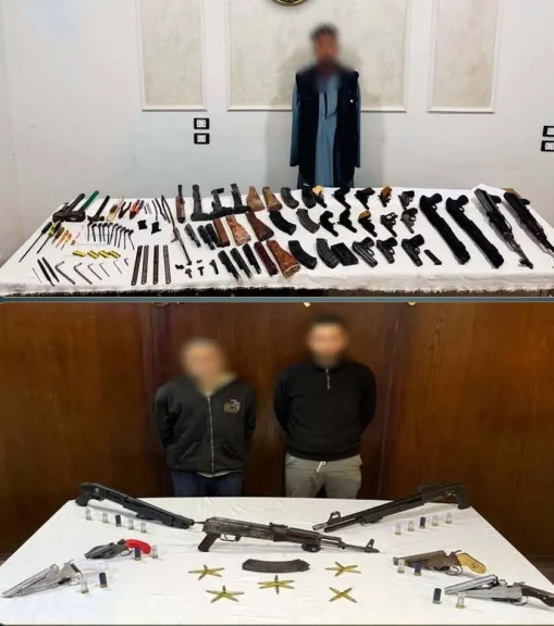 الداخلية:مصرع وضبط عدد من العناصر الإجرامية لقيامهم بالاتجار بالأسلحة والمواد المخدرة