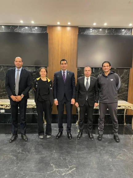 وزير الشباب والرياضة يستقبل هنا جودة بعد إنجازها التاريخي والتأهل لربع نهائي كأس العالم لتنس الطاولة