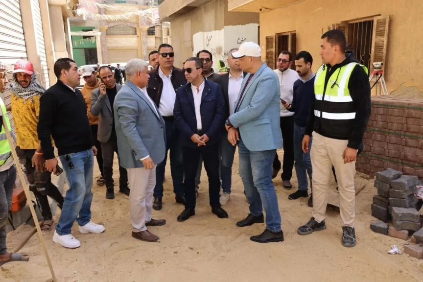 محافظ المنوفية يتفقد إنشاءات مدرسة السادات الثانوية التجارية