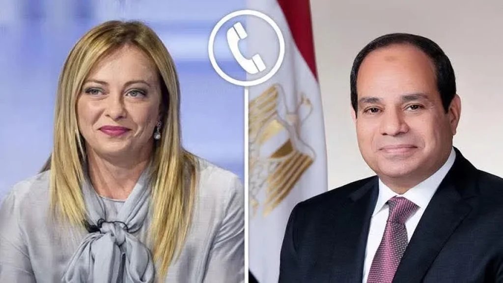 الرئيس السيسي يتلقى اتصالا هاتفيا من رئيسه وزراء الجمهورية الايطاليه