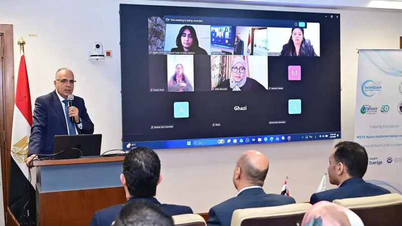 وزير الري يشهد ختام البرنامج التدريبي ”معالجة وتحلية المياه تحت مظلة مفهوم الترابط بين المياه والغذاء والطاقة”