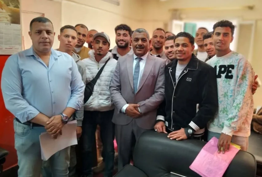 مديرية العمل ببني سويف تسلم أكثر من ٥٠ عقد للشباب من أبناء المحافظة للعمل بالمملكة الأردنية