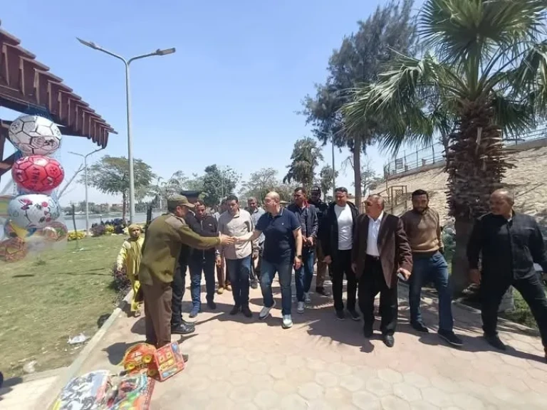 نائب محافظ الجيزة يتفقد الحدائق والمتنزهات خلال احتفالات شم النسيم وأعياد الربيع بمنشأة القناطر