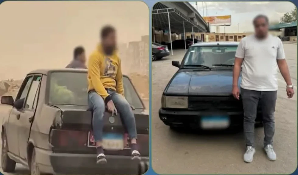 الداخلية:كشف ملابسات مقطع فيديو جلوس أشخاص أعلي سيارة وتعريض حياة المواطنين للخطر
