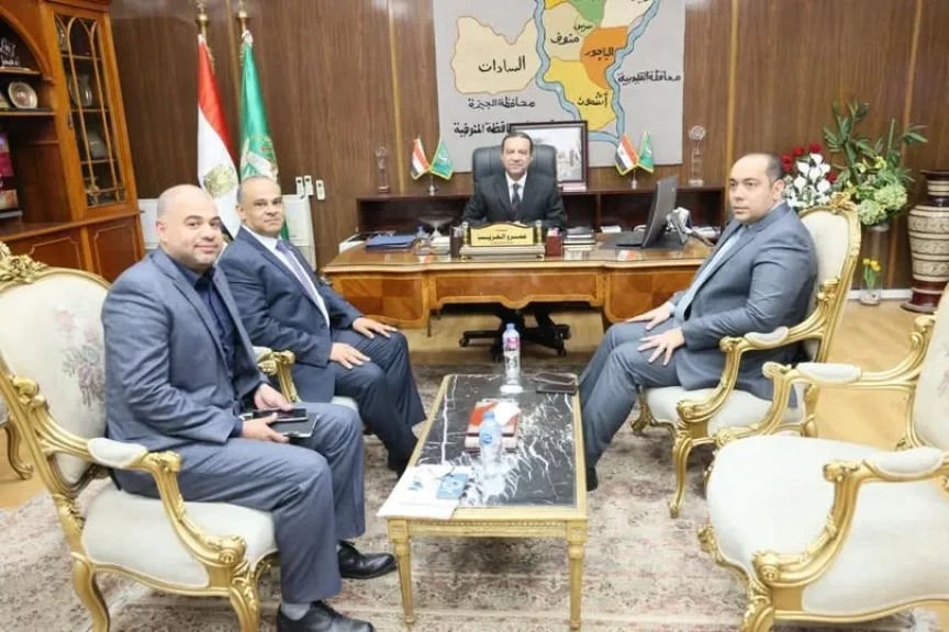 محافظ المنوفية يلتقى مدير شركة غاز مصر الجديد