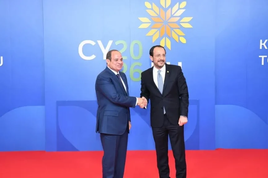 الرئيس السيسي يلقي كلمه خلال الاجتماع التشاوري في العاصمة القبرصية نيقوسيا