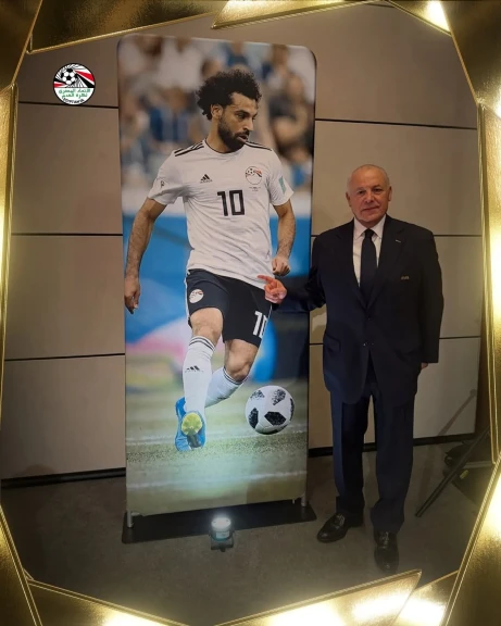 هاني أبو ريدة يطمئن على جاهزية محمد صلاح للمونديال