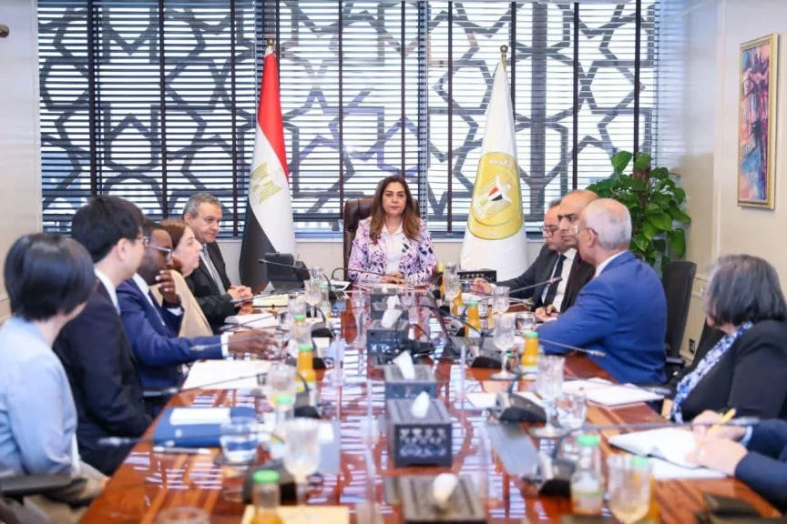 وزيرة التنمية المحلية والبيئة تناقش مع بعثة البنك الدولي الموقف التنفيذي لمشروع إدارة تلوث الهواء وتغير المناخ