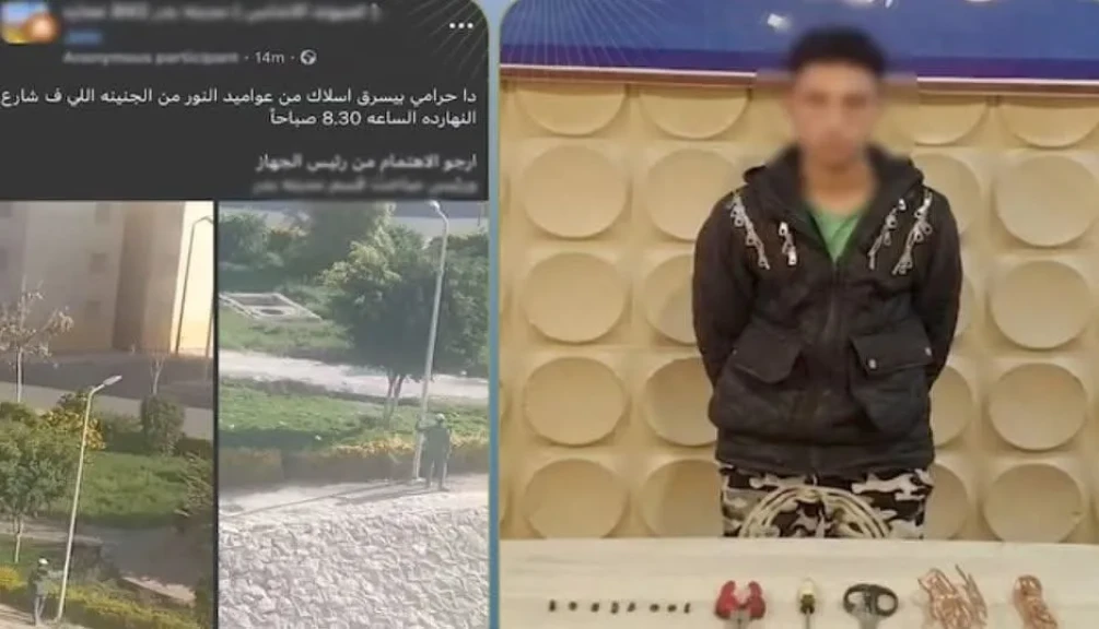 الداخلية: ضبط المتهم بسرقة أسلاك كهربائية من عامود إناره بالقاهرة