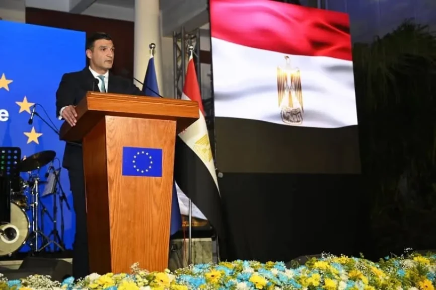 وزير الصناعة يشارك بالاحتفال بالذكرى السادسة والسبعين ليوم أوروبا