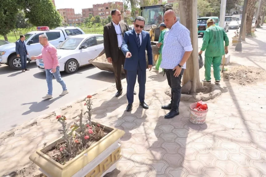 محافظ المنوفية يتفقد أعمال رفع كفاءة الجزيرة الوسطي