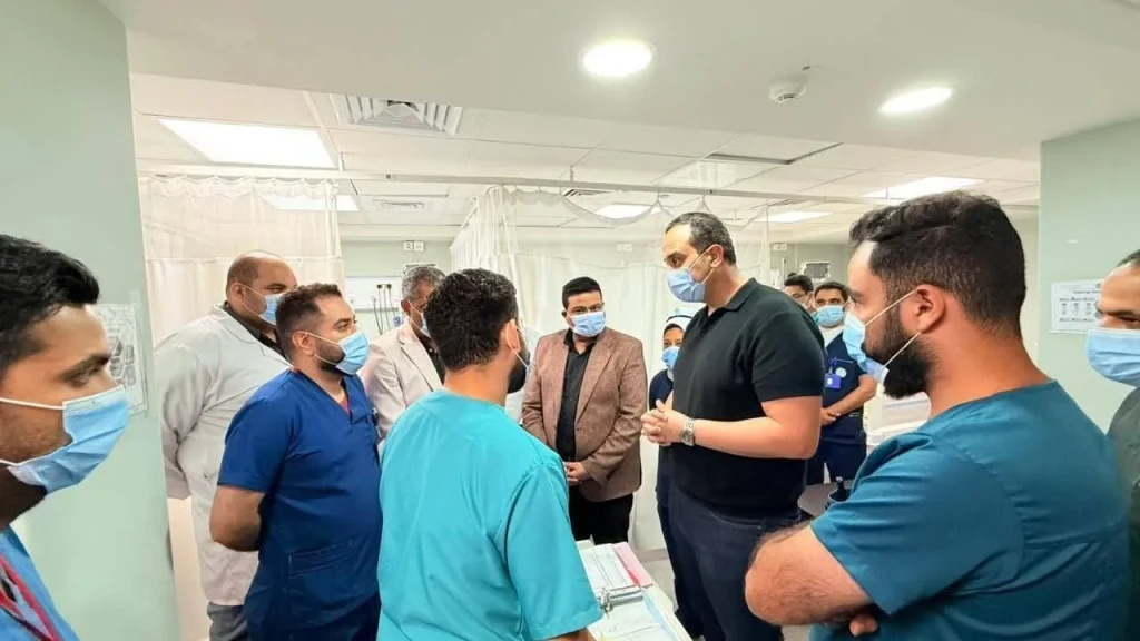 رئيس هيئة الرعاية الصحية يتفقد مستشفى شرم الشيخ الدولي لمتابعة انتظام العمل