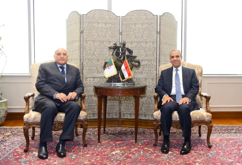 وزير الخارجية يستقبل نظيره الجزائري بالقاهرة ويبحثان تعزيز العلاقات الثنائية والتطورات الإقليمية