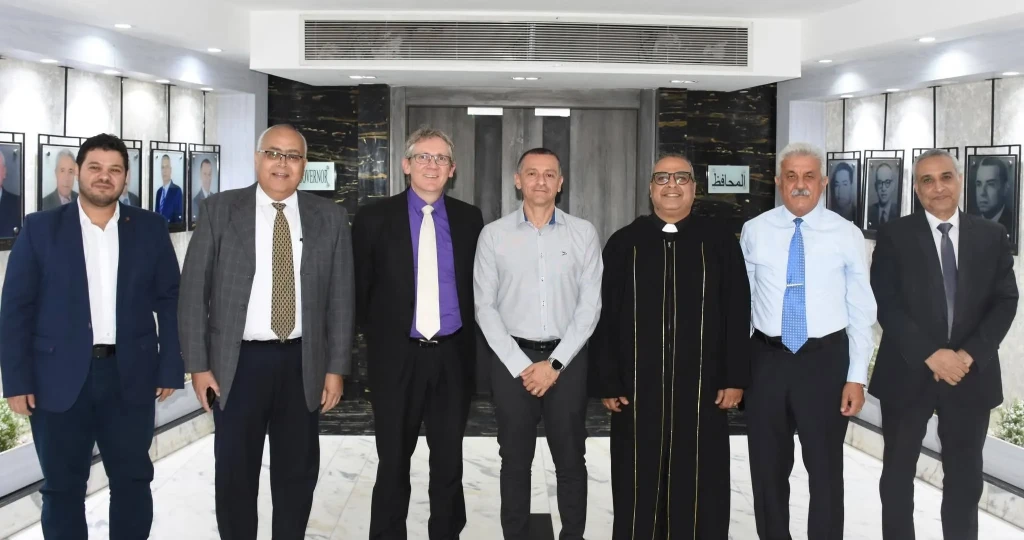 محافظ أسوان يستقبل وفد الأقباط الإنجيليين لتقديم التهنئة بمناسبة عيد الأضحى المبارك