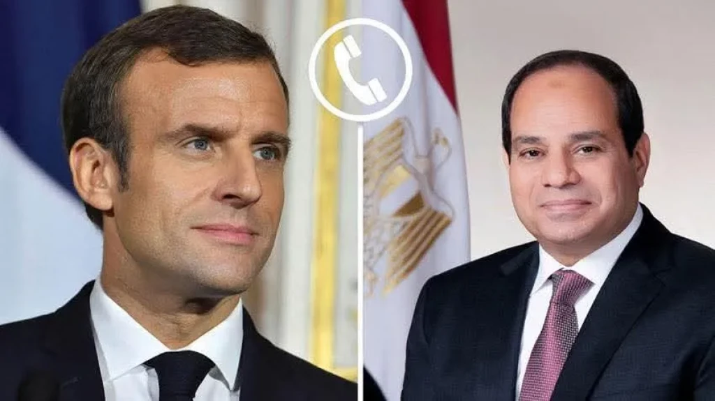 الرئيس السيسي يتلقى اتصالاً هاتفياً من  رئيس الجمهورية الفرنسية