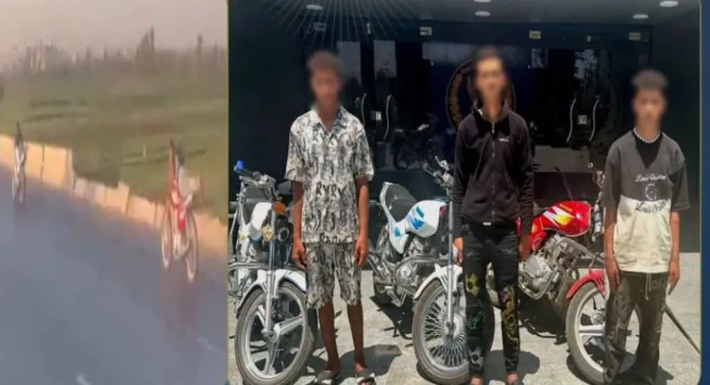 الداخلية: ضبط المتهمين في مقطع فيديو بالقيام بحركات إستعراضية بالدراجات النارية بالقليوبية