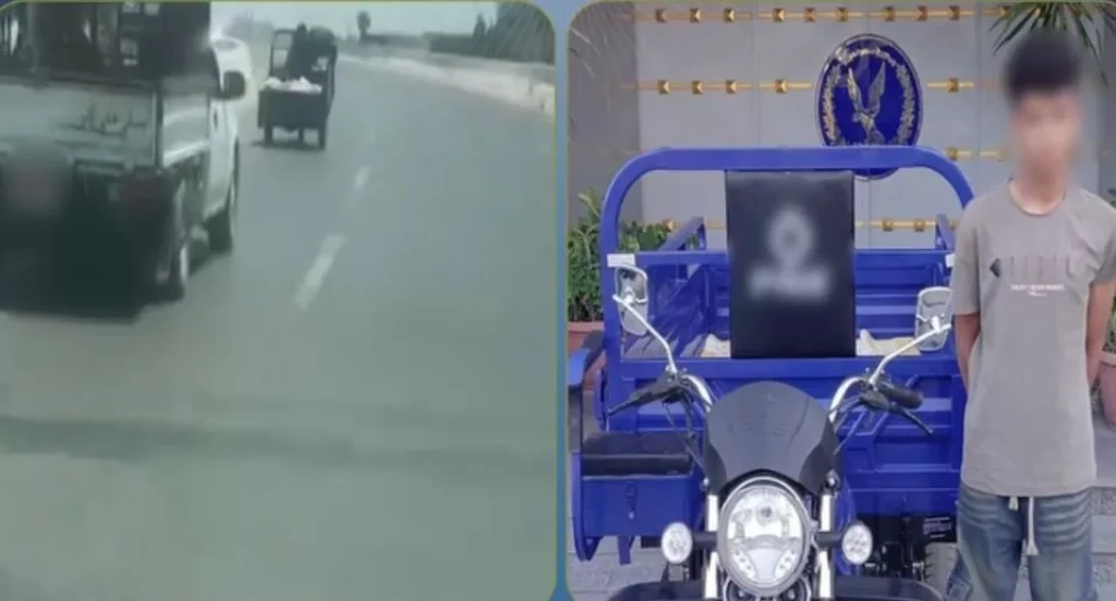 الداخلية: كشف ملابسات مقطع فيديو محاولة إيقاف تروسيكل علي الطريق بالإسماعيلية