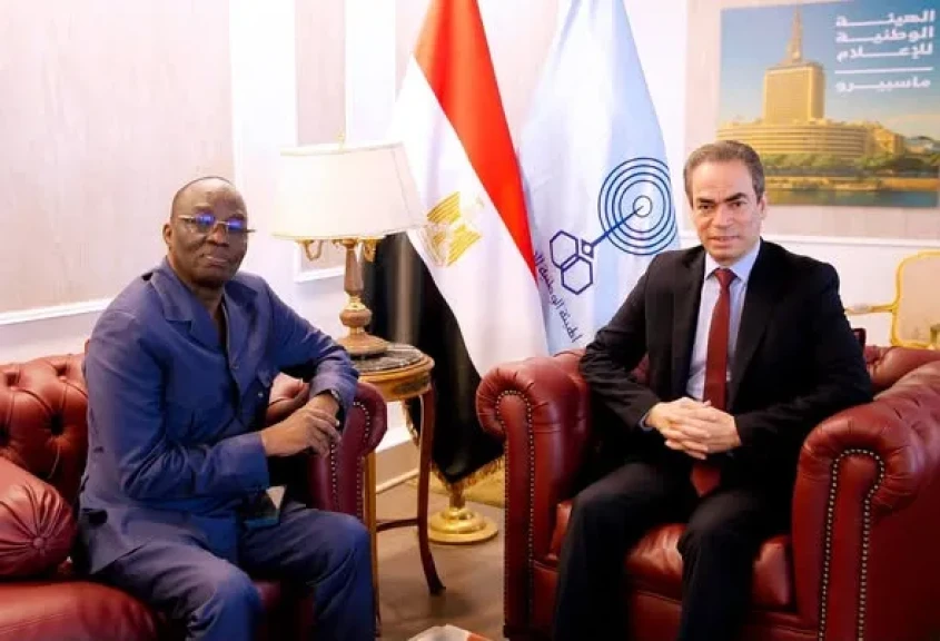 المسلماني يستقبل الدكتور أبو بكر برقو رئيس اتحاد التلفزة الأفريقي