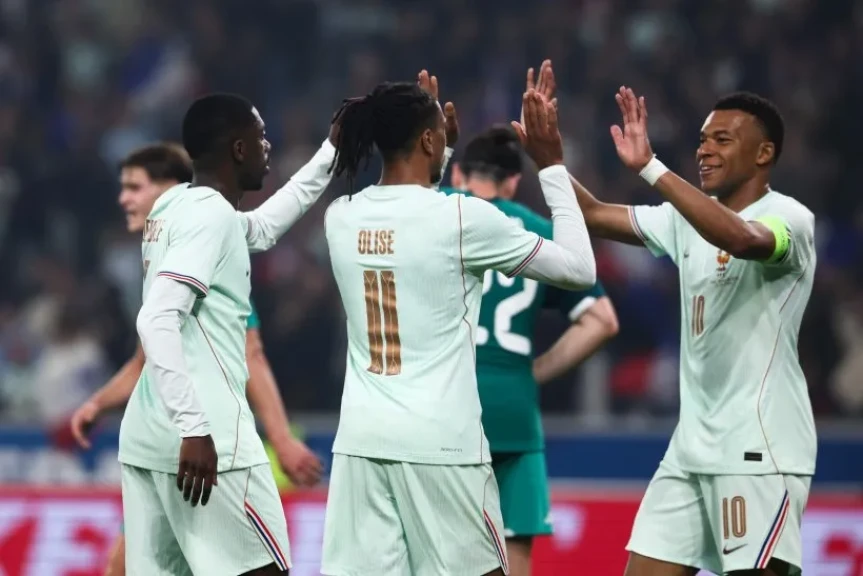 مايكل  أوليسي يسجل هاتريك ويقود منتخب فرنسا للفوز على أيرلندا الشمالية ضمن الاستعدادات لكأس العالم