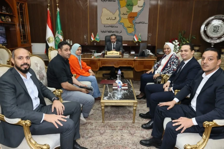 محافظ المنوفية يلتقي وفد مركز إبداع مصر الرقمية وتكنولوجيا المعلومات