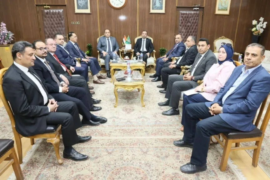 محافظ المنوفية يلتقي وفد حزب الجبهة الوطنية للتهنئة بالعيد القومي للمحافظة