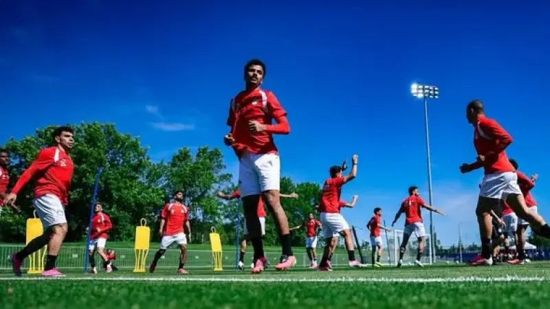 منتخب مصر يختتم تدريباته استعدادا لمواجهة بلجيكا غداً | صور