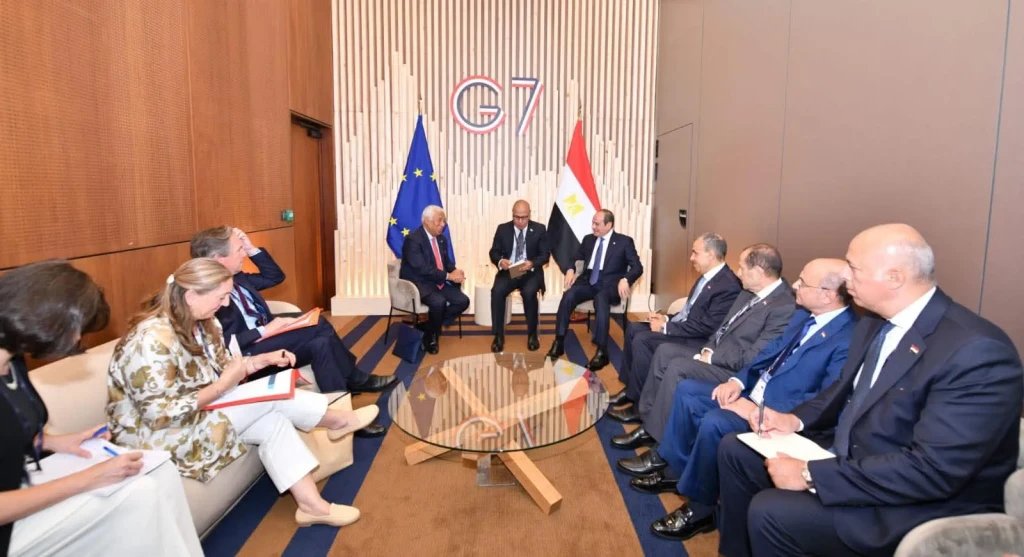 الرئيس السيسي يلتقي رئيس المجلس الأوروبي