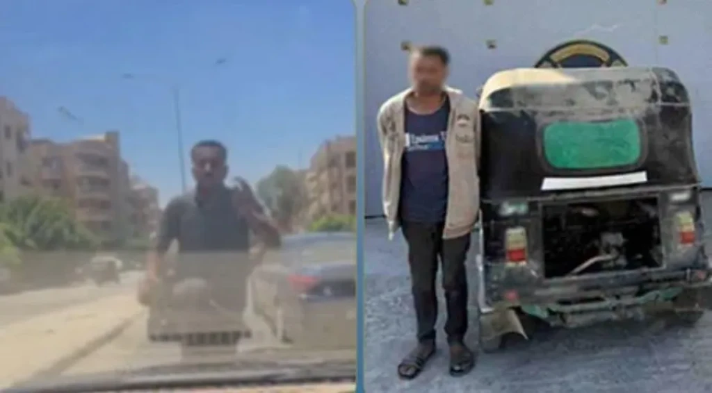 الداخلية: ضبط المتهم في مقطع فيديو سائق توك توك بالتعدي علي أحد الأشخاص بالسب بالجيزة