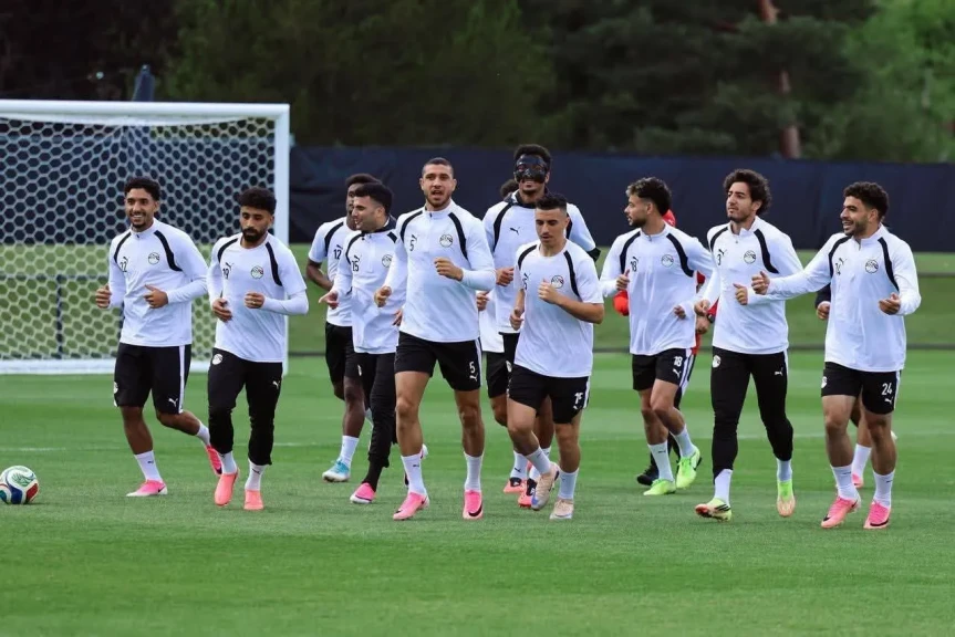 منتخب مصر يخوض تدريباته استعداداً لمواجهة أستراليا بدور الـ32 لكأس العالم