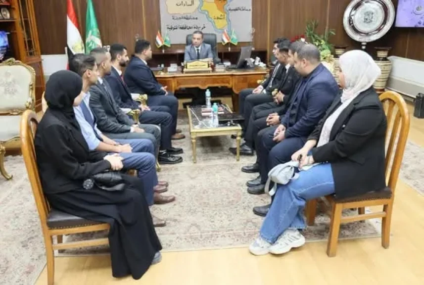 محافظ المنوفية يلتقي وفد اتحاد ”بشبابها” لتقديم التهنئة بالعيد القومي للمحافظة