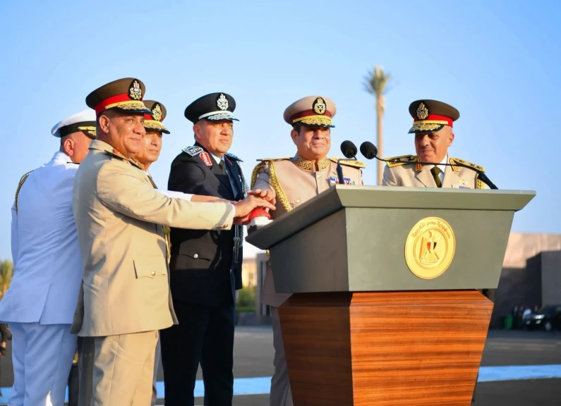 الرئيس السيسي  يلقي كلمه خلال احتفالية افتتاح القيادة الاستراتيجية للدوله بالعاصمة الجديدة