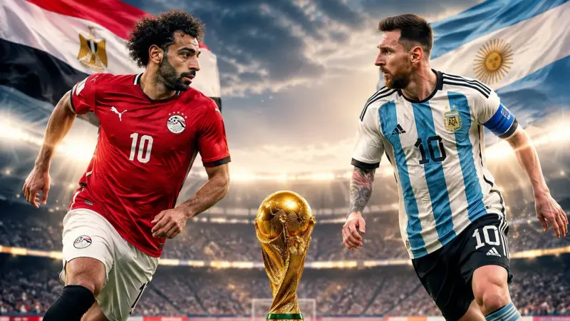 تعرف على القنوات الناقلة لمواجهة مصر والأرجنتين في ثمن نهائي كأس العالم 2026 اليوم