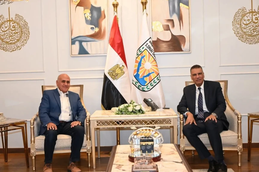 محافظ جنوب سيناء يستقبل رئيس الجهاز التنفيذي لتعمير سيناء ومدن القناة