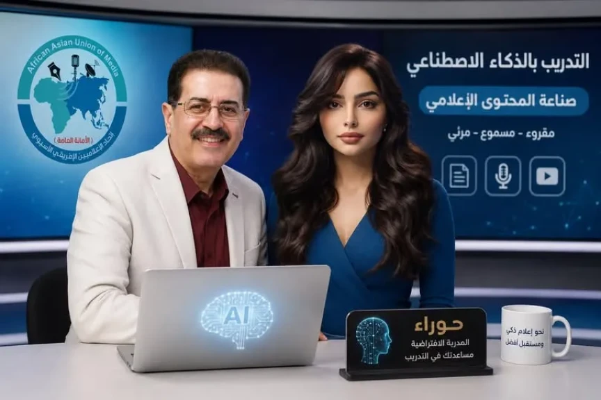 المساعدة الافتراضية “حوراء” تبهر متدربي اتحاد الإعلاميين الأفرو آسيوى