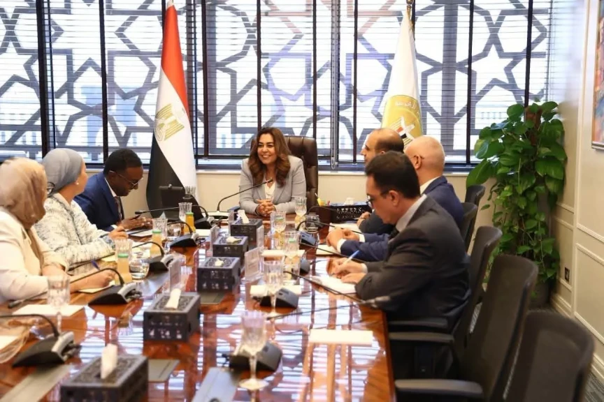 وزيرة التنمية المحلية  تبحث مع ممثلى البنك الدولي سبل تسريع وتيرة العمل بمشروع المدينة المتكاملة للمخلفات بالعاشر من رمضان