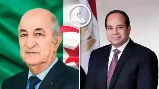 الرئيس السيسي يجرى اتصالاً هاتفياً مع رئيس الجمهورية الجزائرية