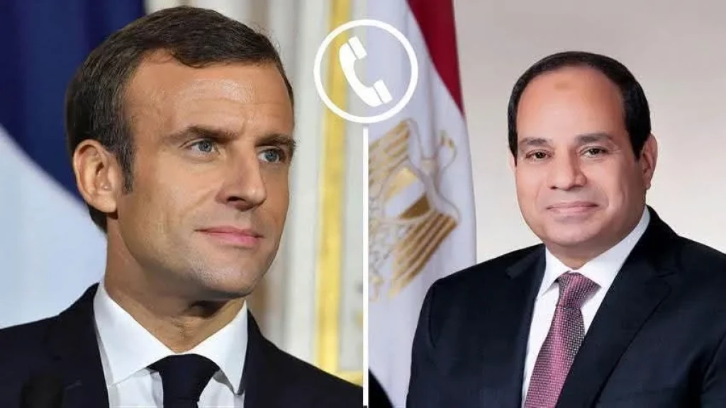 الرئيس السيسي يجري اتصالا هاتفيا بالرئيس ايمانويل ماكرون رئيس الجمهورية الفرنسية