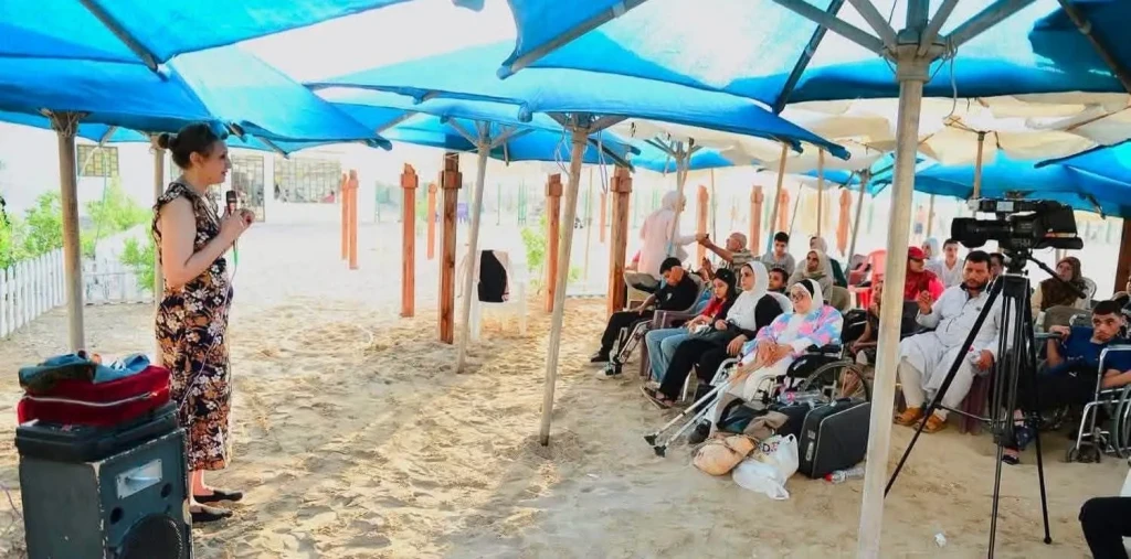 المشرف العام للمجلس القومي للأشخاص ذوي الإعاقة تتفقد شاطئ أبطال التحدي