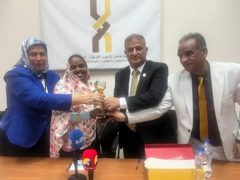 منظمة تضامن الشعوب الأفريقية الآسيوية واتحاد الإعلاميين يؤكدان دعمهما للسودان وتأهيل كوادره خلال استقبال وزيرة الموارد البشرية بالقاهرة