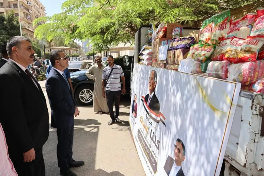 محافظ المنوفية يدشن أولى فعاليات مبادرة ” كلنا عندك” لتوفير السلع الغذائية