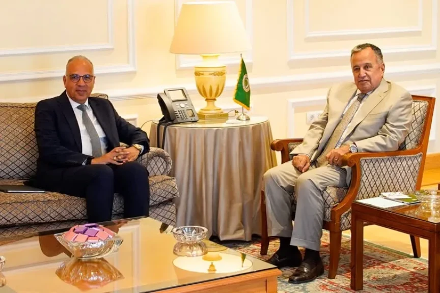 أمين عام جامعة الدول العربية يستقبل وزير الموارد المائية والري بجمهورية مصر العربية