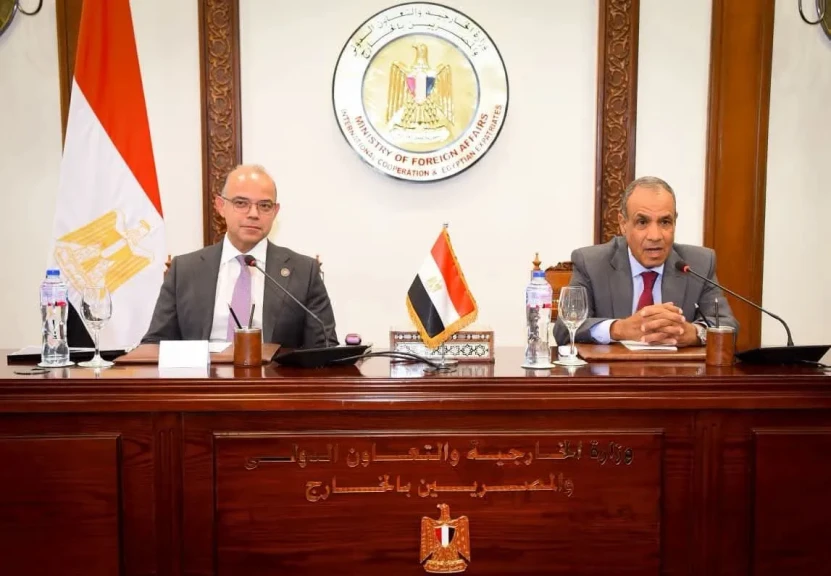وزير الخارجية يلتقى مع زير الاستثمار والتجارة الخارجية