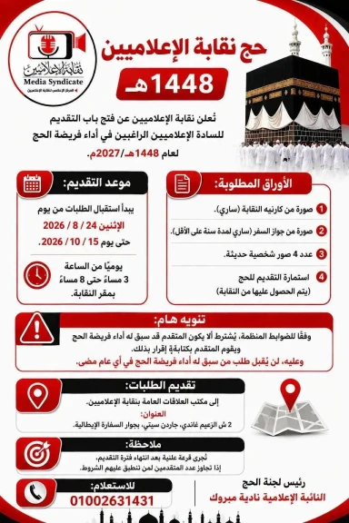 نقابة الإعلاميين تتوجه بالشكر للرئيس  السيسي و رئيس الوزراء ووزير الدولة للإعلام لرعايتهم الشاملة للإعلاميين ونقابتهم