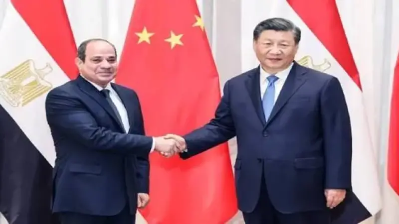بدء مباحثات قمة بين الرئيس السيسى ونظيره الصينى بقصر الاتحادية