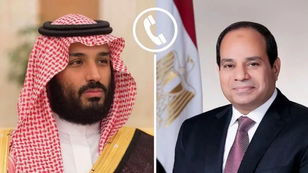 الرئيس السيسي يتلقى اتصالا هاتفيا من الأمير محمد بن سلمان ولي عهد السعوديه