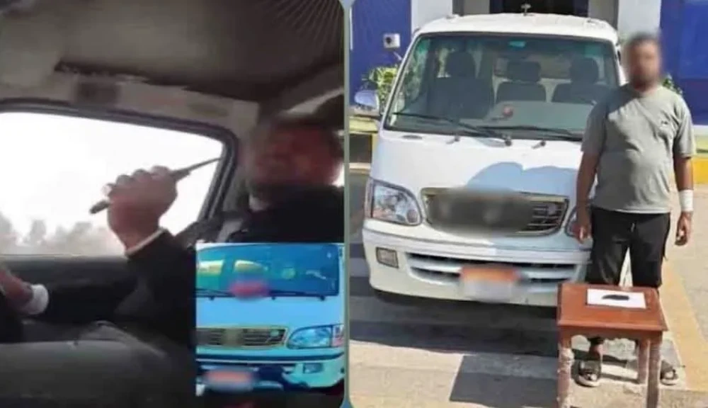 الداخلية:ضبط المتهم في مقطع فيديو سائق ميكروباص بالتلويح بسلاح أبيض حال قيادته للسيارة بالشرقية.