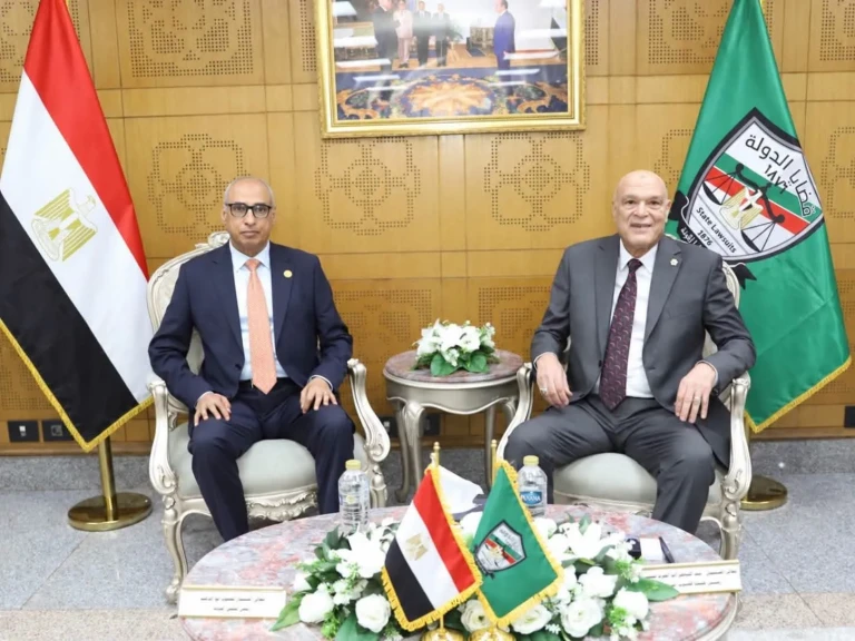 رئيس هيئة قضايا الدولة يستقبل رئيس مجلس الدولة لتقديم التهنئة بمناسبة توليه منصبه