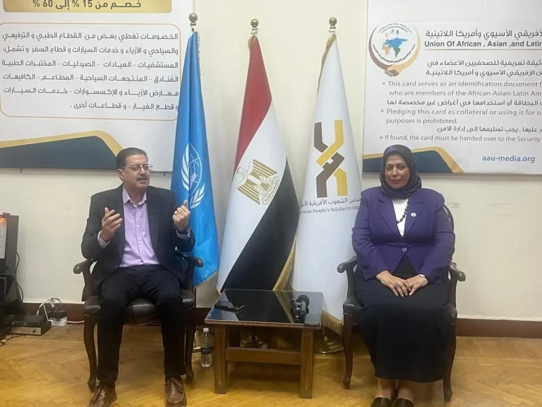 السفير العرابي يطلق بطاقات عضوية اتحاد الإعلاميين الأفريقي الآسيوي